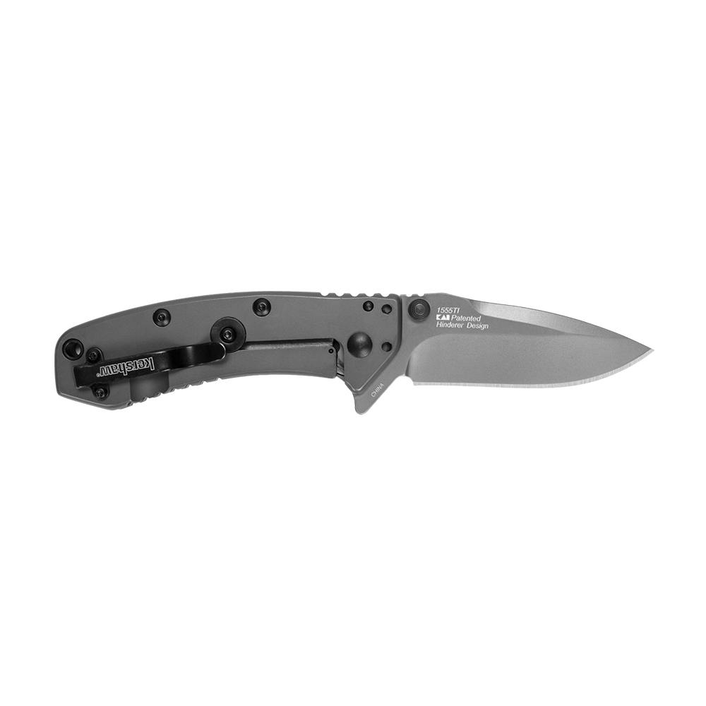 Kershaw Cryo Folding Knife 2-3/4" Drop Point Blade Matte Grey Picture of Kershaw Knives Kershaw Cryo Assisted Opening Knife (2.75" Gray)