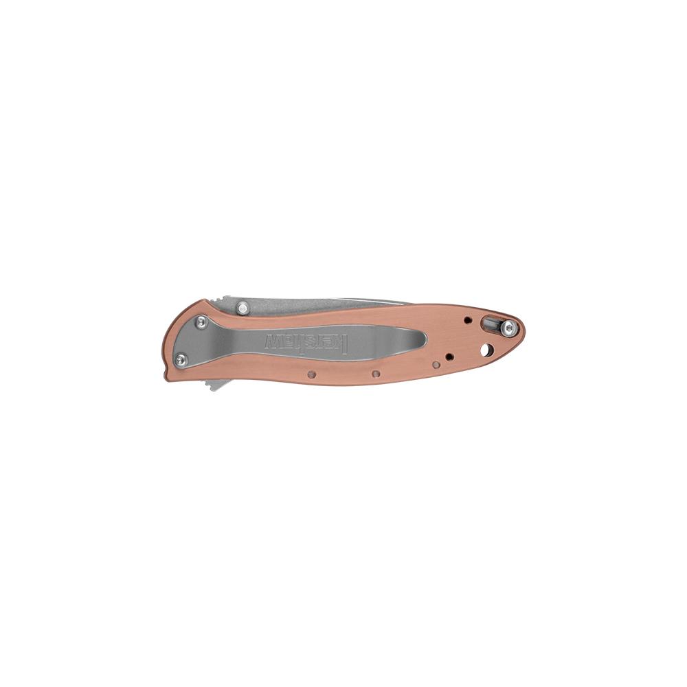 Kershaw Leek Folding Knife 3" Drop Point Blade Copper Picture of Kershaw Knives Kershaw Copper Leek Assisted Opening Knife (3" Stonewash)