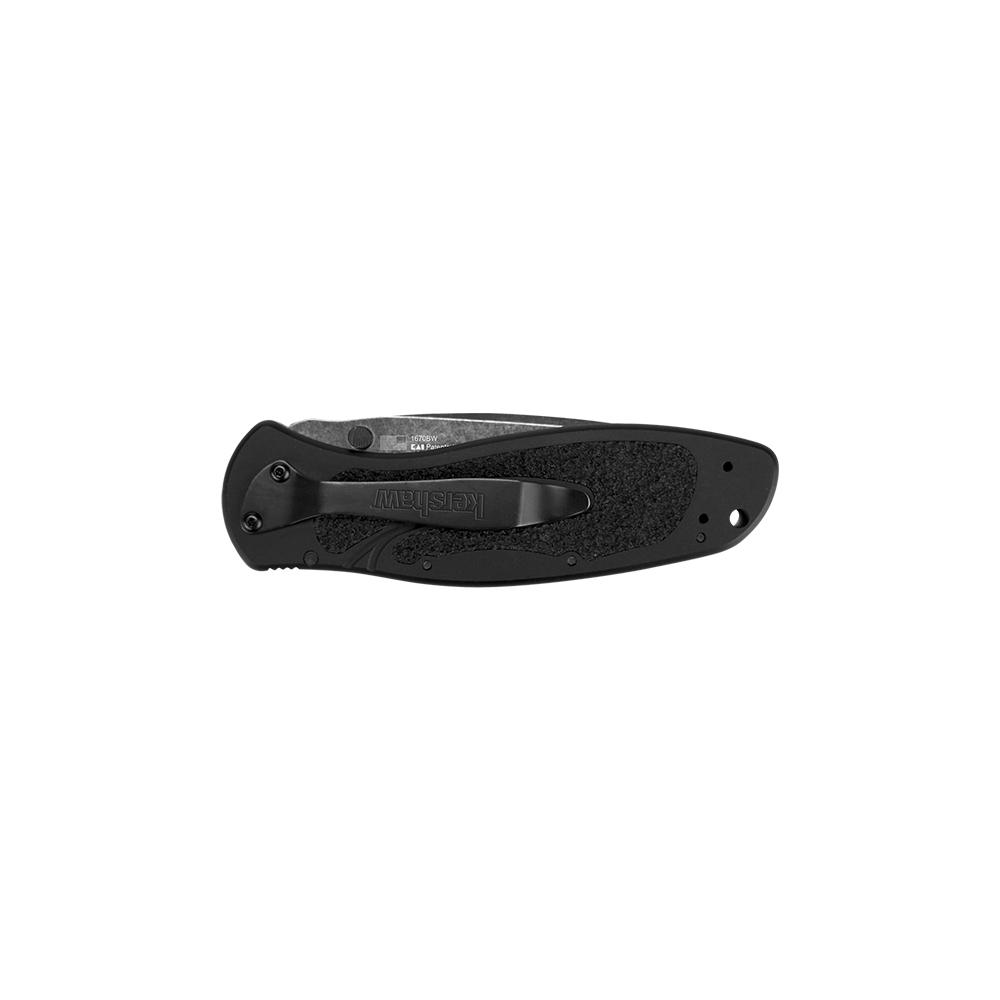Kershaw Blur Folding Knife 3-2/5" Drop Point Blade Black Picture of Kershaw Knives Kershaw Blur Assisted Opening Knife Black (3.375" BlackWash)