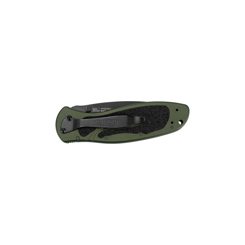 Kershaw Blur Folding Knife 3-2/5" Drop Point Blade Olive Drab Picture of Kershaw Knives Kershaw Blur Assisted Opening Knife Olive (3.375" Black)
