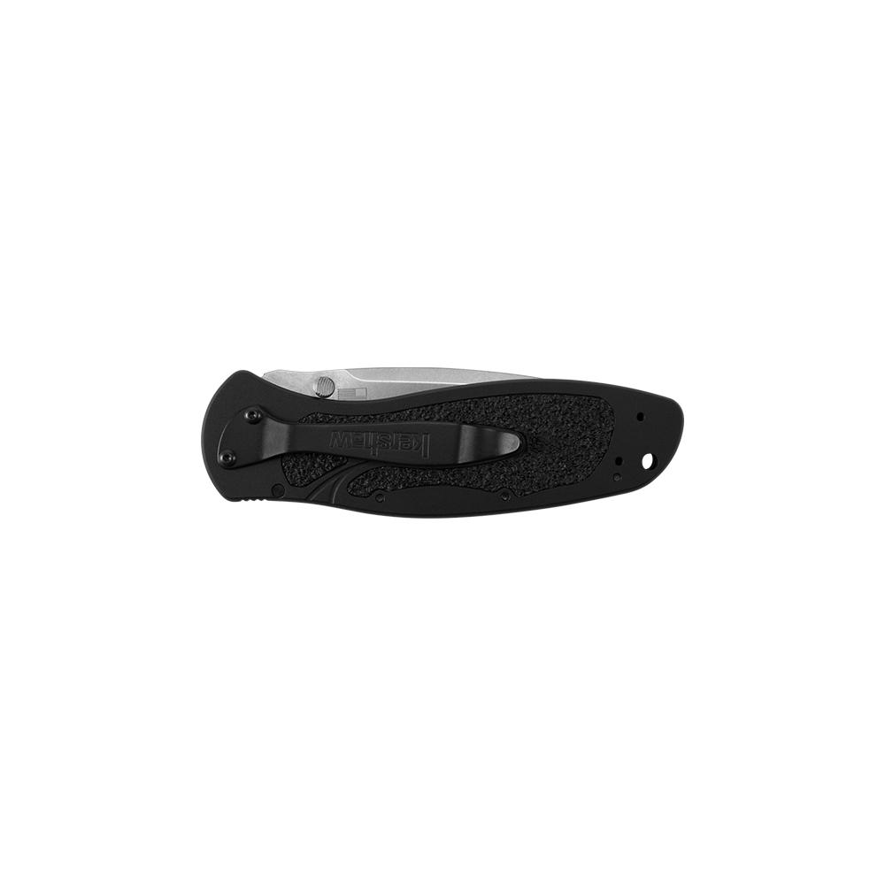 Kershaw Blur Folding Knife 3-2/5" Stonewashed Drop Point Blade Black Picture of Kershaw Knives Kershaw Blur Assisted Opening Knife (3.375" Stonewash)