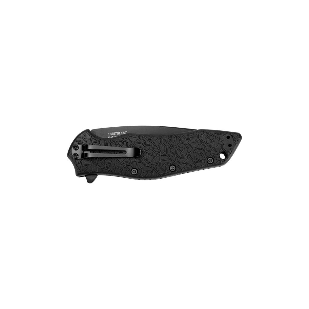 Kershaw Kuro Folding Knife 3-1/10" Partially Serrated American Tanto Blade Black Picture of Kershaw Knives Kershaw Kuro Tanto Assisted Opening Knife (3.125" Black Serr)