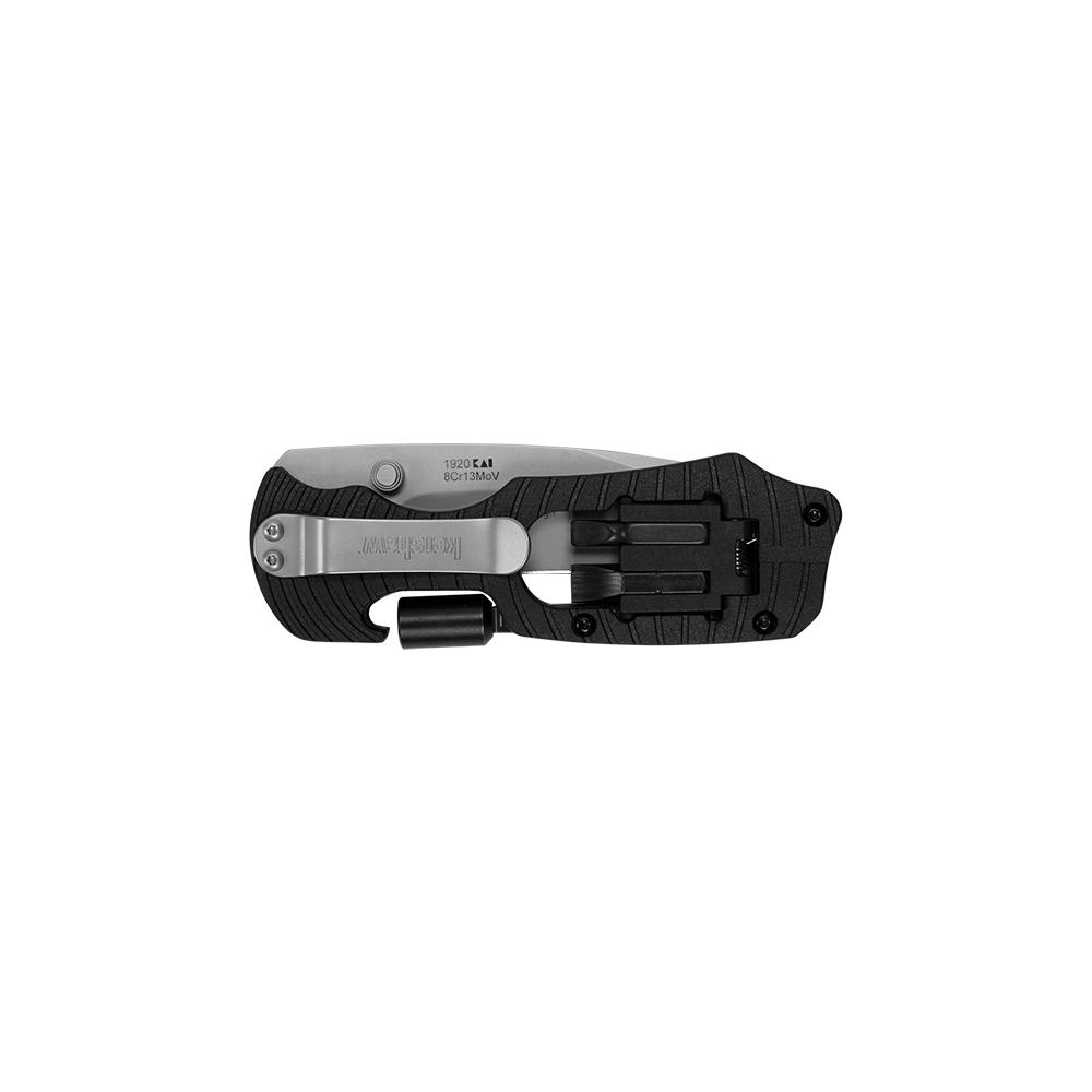 Kershaw Select Fire Folding Knife 3-2/5" Drop Point Blade Black Picture of Kershaw Knives Kershaw Select Fire Liner Lock Knife Multi-Tool GFN (3.375" Bead Blast)