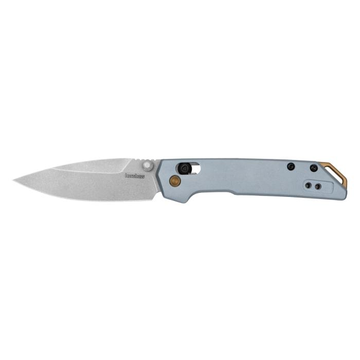 Kershaw Mini Iridium Folding Knife 3" Spear Point Blade Ice Blue Picture of Kershaw Knives Kershaw Mini Iridium Ice Blue Handle 3in Blade
