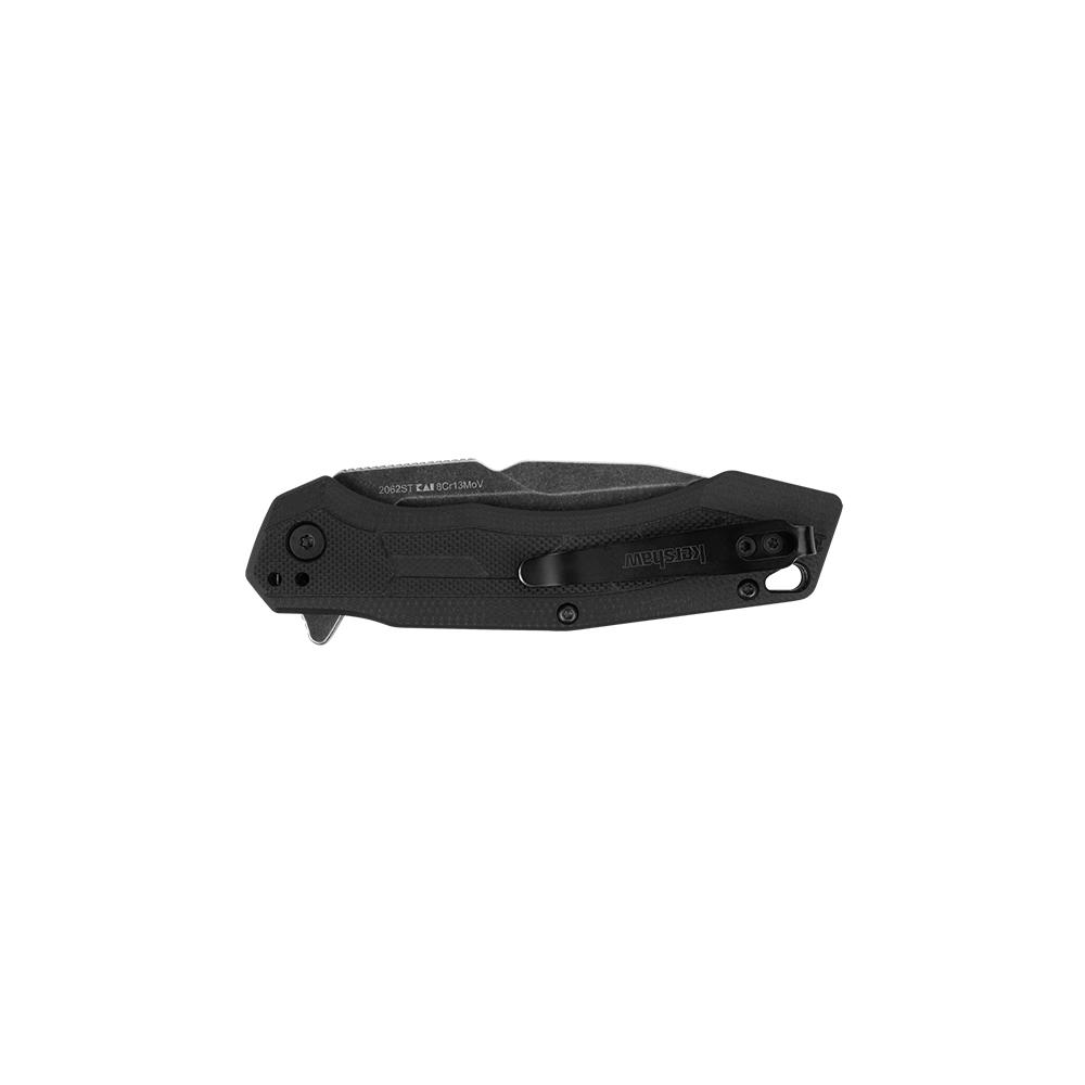 Kershaw Analyst Folding Knife 3-1/4" Partially Serrated Tanto Blade Black Picture of Kershaw Knives Kershaw Analyst Tanto Assisted Opening Knife Black FRN (3.25" BW Serr)