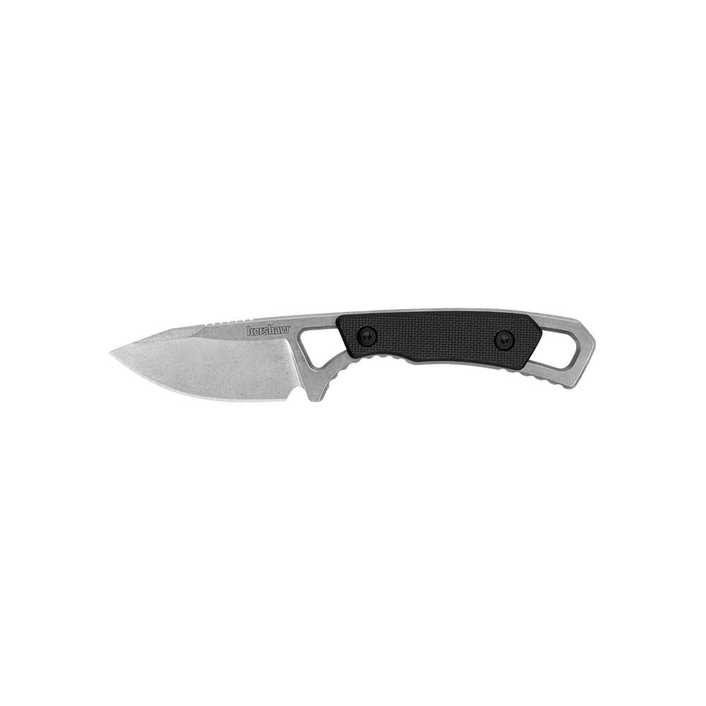 Kershaw Brace Neck Knife 2" Fixed Drop Point Blade Picture of Kershaw Knives Kershaw Brace Neck Knife Fixed Blade (2 Stonewash)