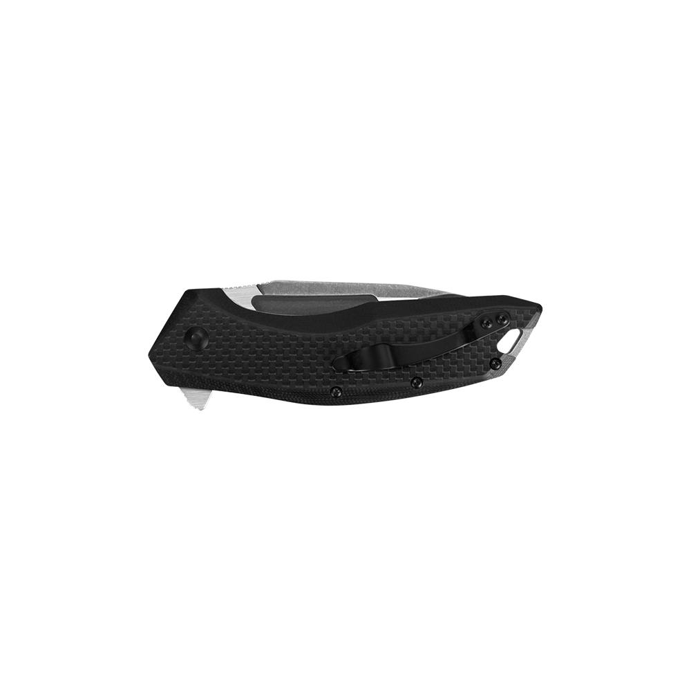 Kershaw Flourish Folding Knife 3-1/2" Drop Point Blade Black Picture of Kershaw Knives Kershaw Flourish Assisted Opening Knife Carbon Fiber/G-10 (3.5" BlackWash)