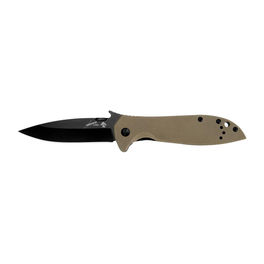 Kershaw CQC- 4K Folding Knife 3-1/4" Drop Point Blade Coyote Brown Picture of Kershaw Knives Kershaw Emerson CQC-4K Frame Lock Knife Brown G-10 (3.25" Black)