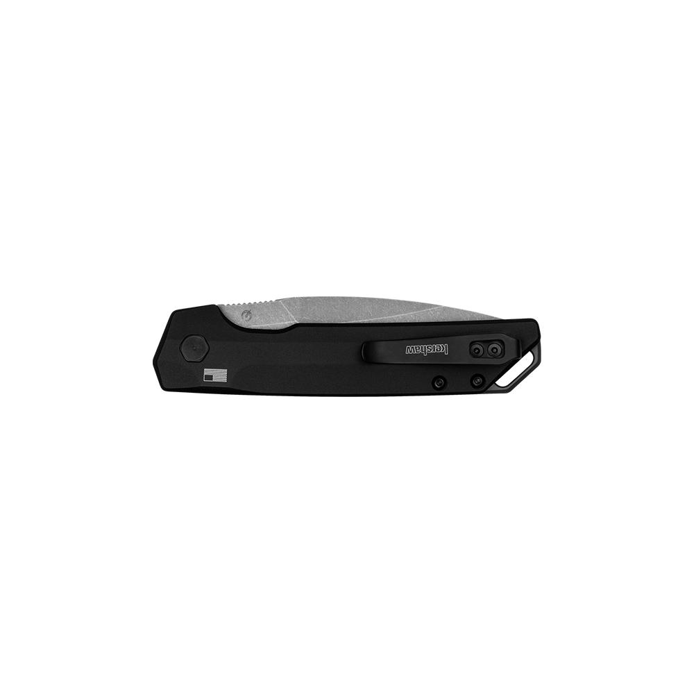Kershaw Launch Iridium Folding Knife 3-2/5" Spear Point Blade Black Picture of Kershaw Knives KERSHAW LAUNCH IRIDIUM - ALUM BLK/WF