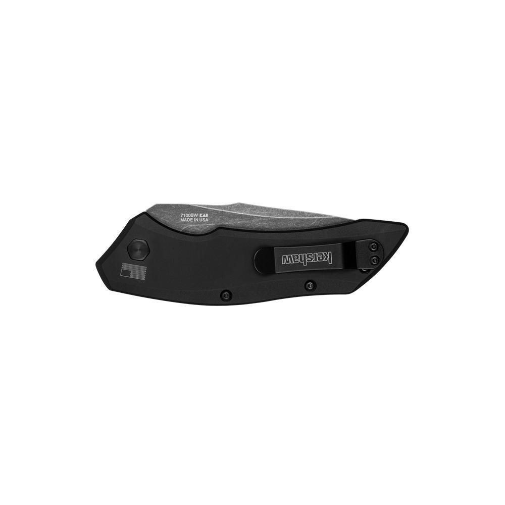 Kershaw Launch 1 Automatic Folding Knife 3-2/5" Drop Point Blackwash Picture of Kershaw Knives Kershaw Launch 1 Automatic Knife Black Aluminum (3.4" BlackWash)