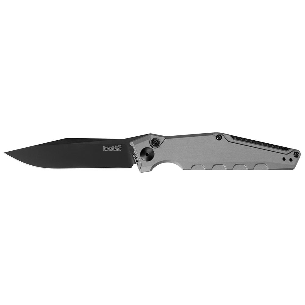 Kershaw Launch 7 Automatic Knife 3-7/10" Drop Point Blade Grey Picture of Kershaw Knives Kershaw Galyean Launch 7 Automatic Knife Gray (3.75" Black)