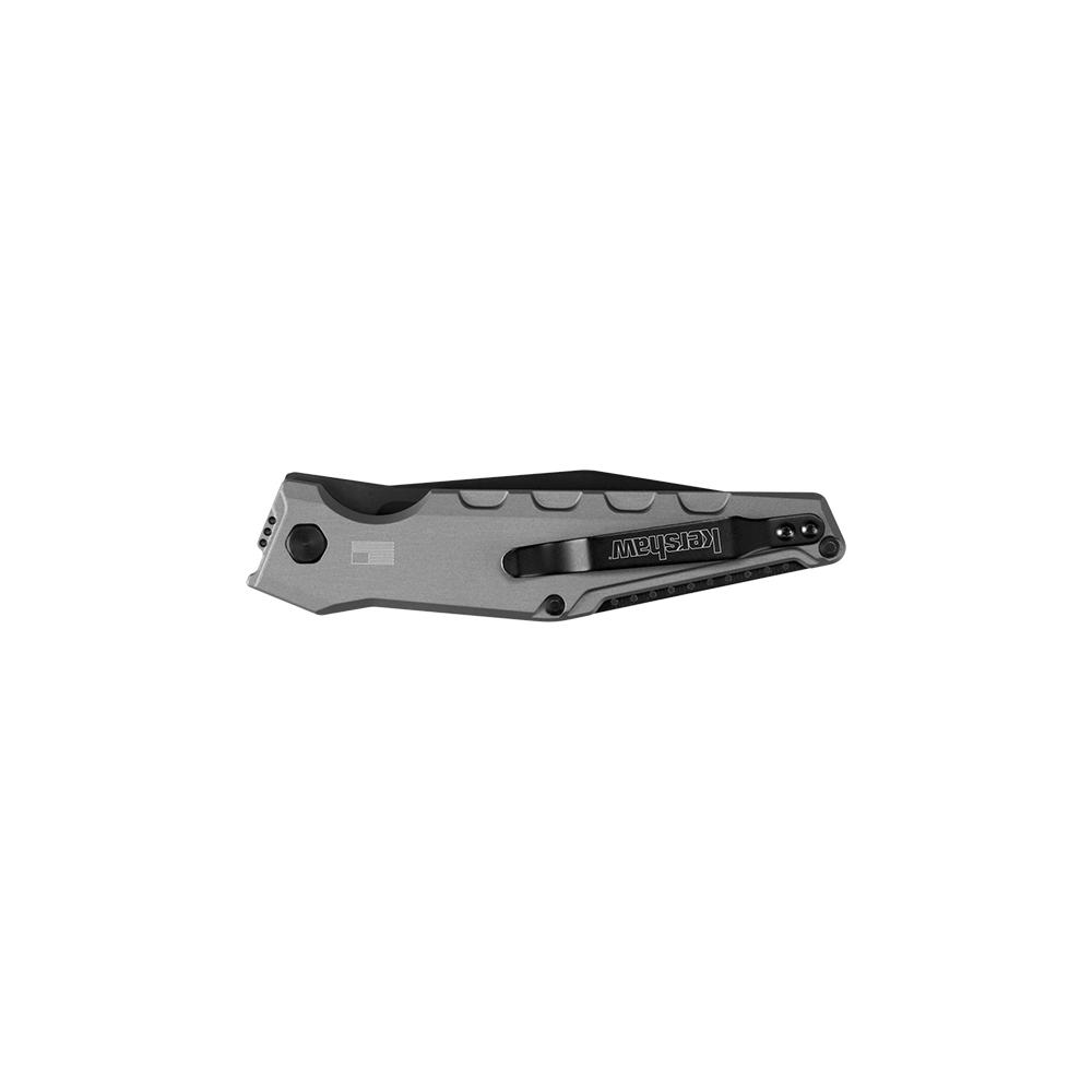 Kershaw Launch 7 Automatic Knife 3-7/10" Drop Point Blade Grey Picture of Kershaw Knives Kershaw Galyean Launch 7 Automatic Knife Gray (3.75" Black)