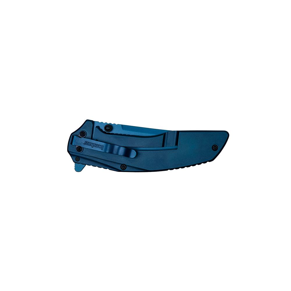 Kershaw Outright Folding Knife 3" Trailing Point Blade Blue Black Picture of Kershaw Knives Kershaw Outright A/O Frame Lock Knife Blue/Black G-10 (3" Blue)