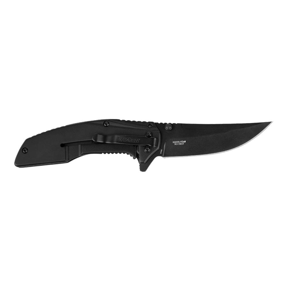 Kershaw Outright Folding Knife 3" Trailing Point Blade Black Picture of Kershaw Knives Kershaw Outright A/O Frame Lock Knife Black G-10/Steel (3" Black)