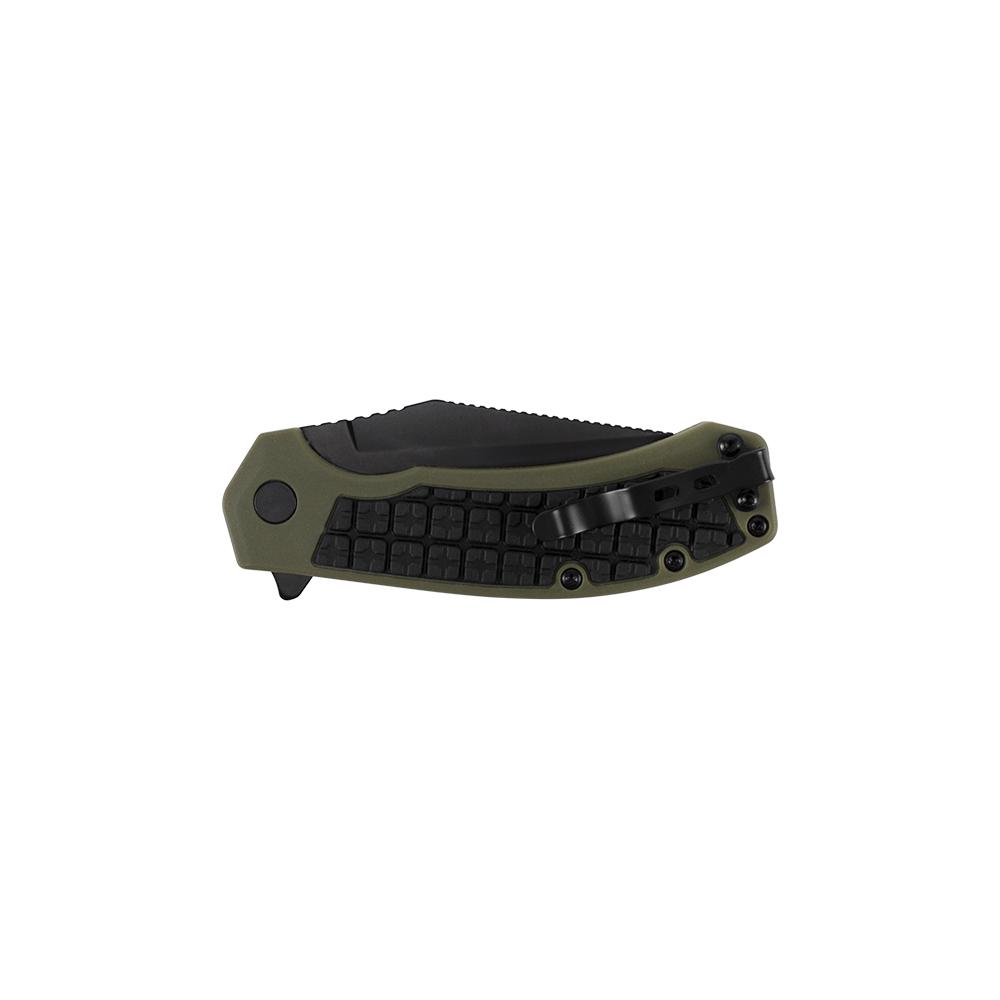 Kershaw Faultline Folder Knife 3" Drop Point Blade Olive Picture of Kershaw Knives Kershaw Faultline Liner Lock Knife Green/Black GFN (3" Black)