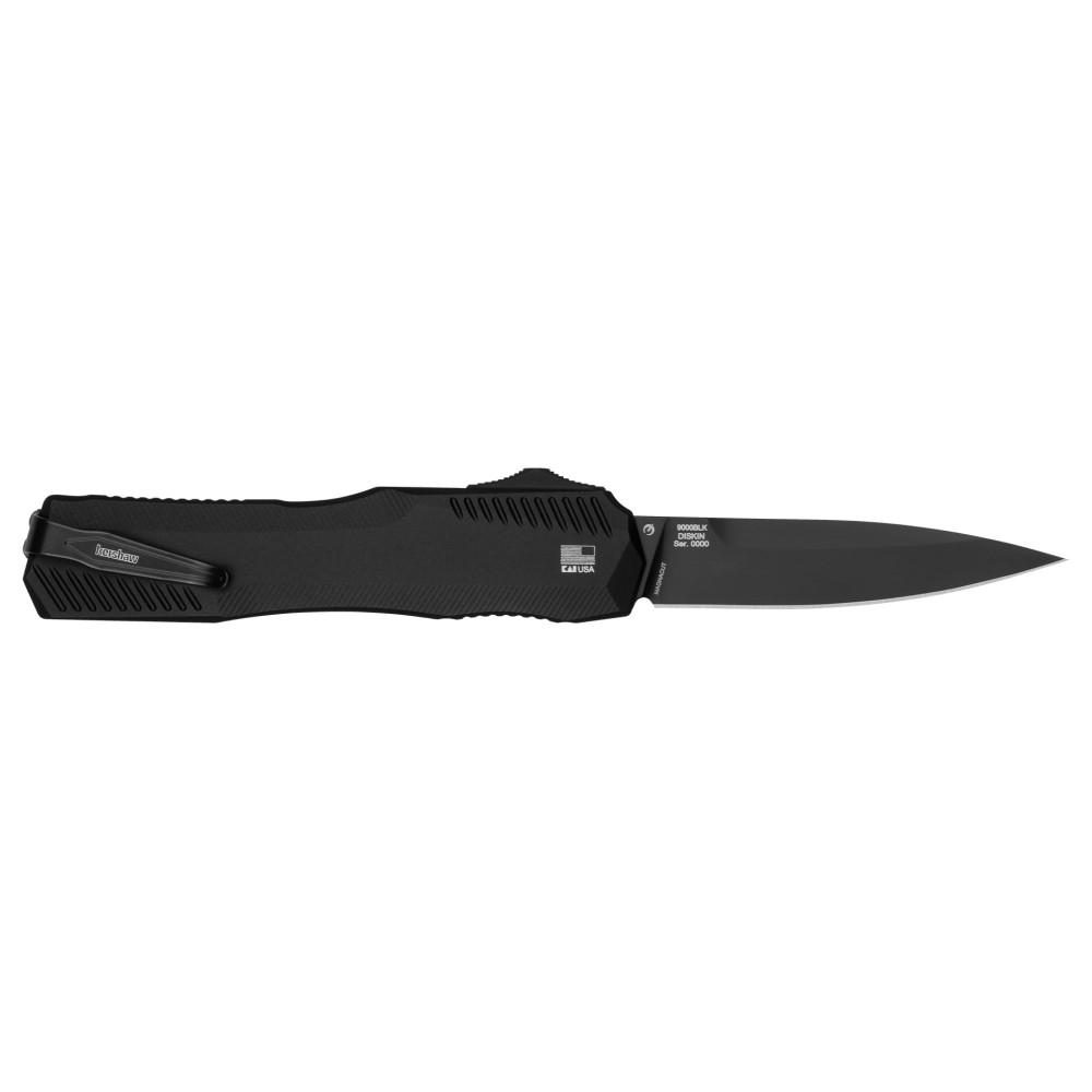 Kershaw Livewire OTF Automatic Knife 3-3/10" Spear Point Blade Black with Black Blade Picture of Kershaw Knives KERSHAW LIVEWIRE AUTOMATIC ALUM BLK/MAGNACUT (BLK 3.3")