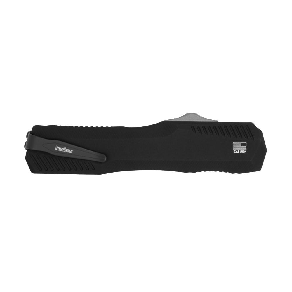 Kershaw Livewire OTF Automatic Knife 3-3/10" Spear Point Blade Black Picture of Kershaw Knives Kershaw LIVEWIRE - ALUM BLK CF/MAGNACUT 2TN 3.35'' blade