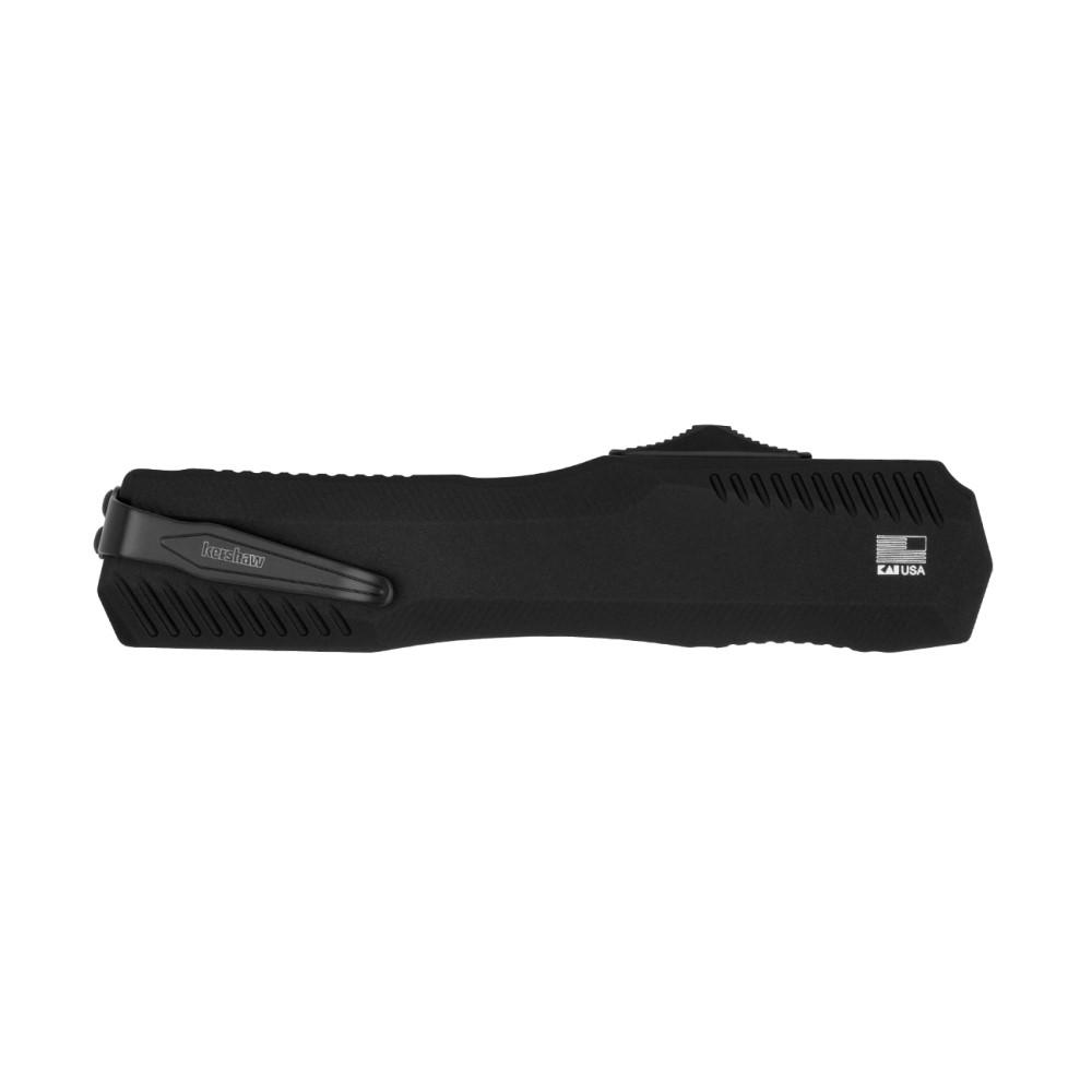 Kershaw Livewire Double Edge Automatic OTF Knife 3-1/2" Spear Point Blade Black Picture of Kershaw Knives Kershaw LIVEWIRE - ALUM BLK/MAGNACUT DOUBLE EDGE BLK 3.45'' blade