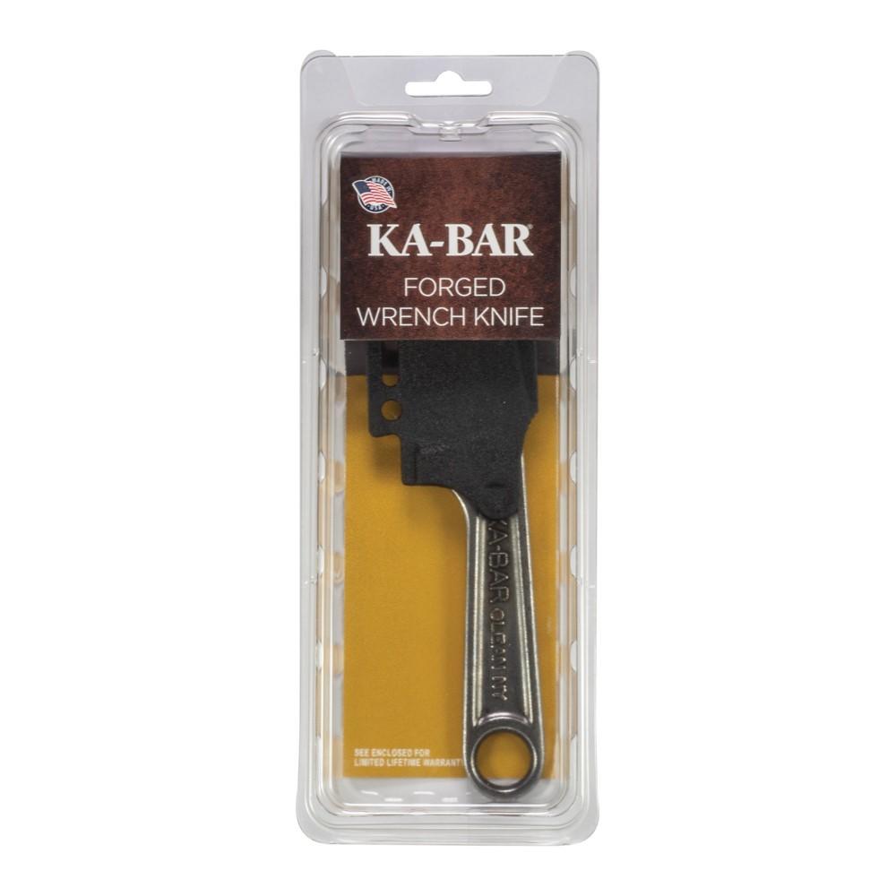 Ka-Bar Forged Wrench Fixed Knife 3" Drop Point Blade Silver Picture of Ka-Bar Knives Inc. FORGED WRENCH KNIFE STR EDGE