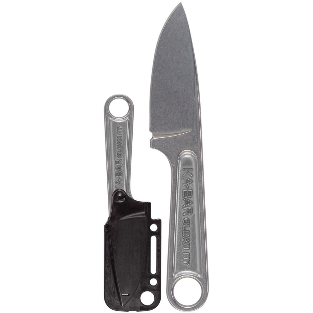 Ka-Bar Forged Wrench Fixed Knife 3" Drop Point Blade Silver Picture of Ka-Bar Knives Inc. FORGED WRENCH KNIFE STR EDGE