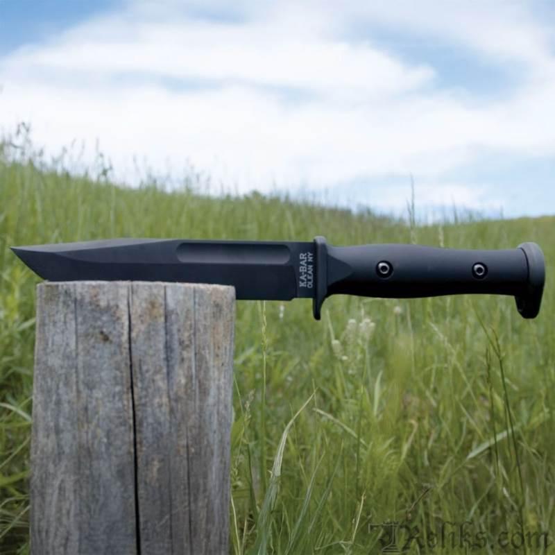 KA-BAR Slabby Fixed Blade Knife 6-9/10? 1095 Cro-Van Nylon Handle Black Picture of Ka-Bar Knives Inc. KA-BAR Slabby Fixed Blade 6.86? 1095 Cro-Van Nylon Handle Black