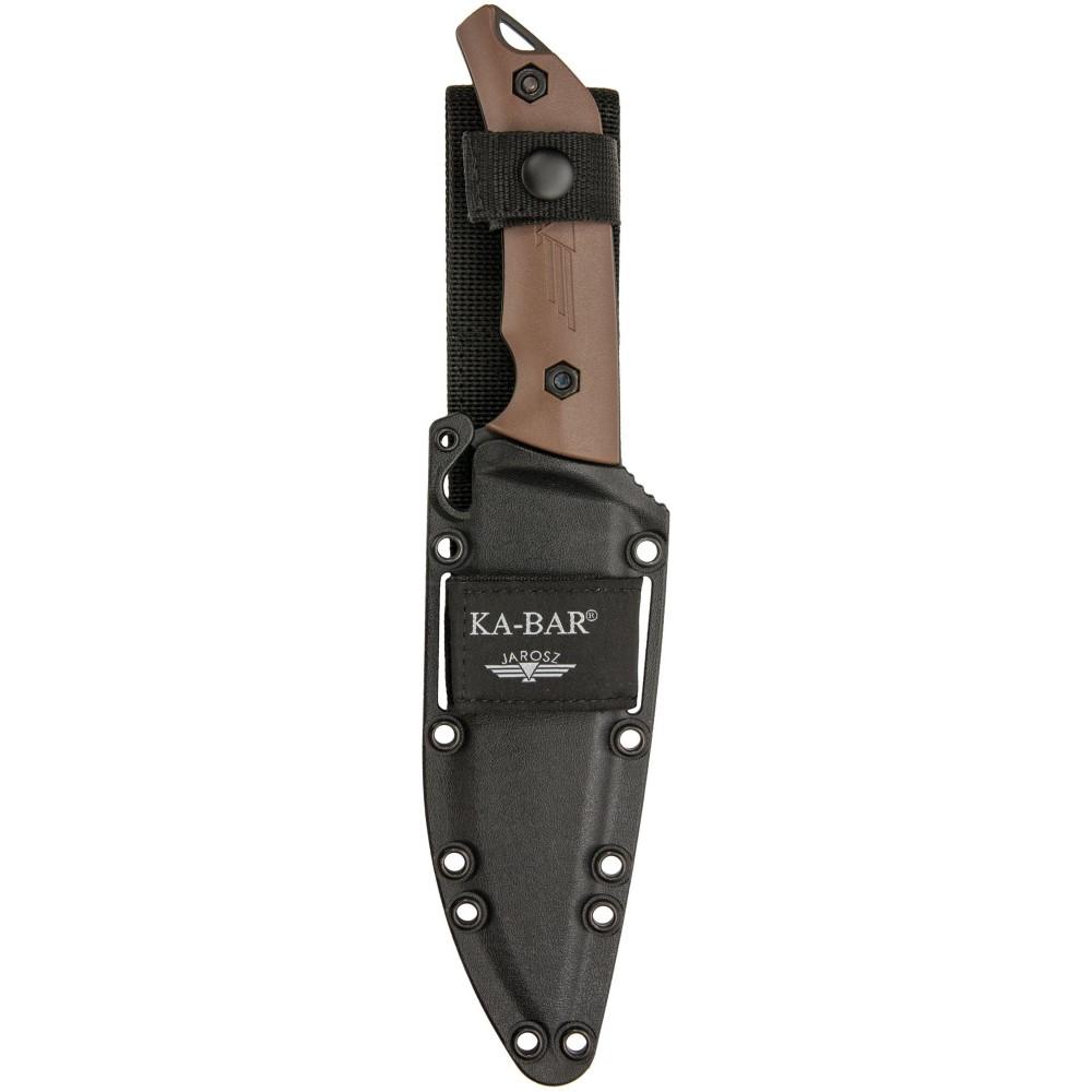 Ka-Bar Jarosz Turok Fixed Knife 6-1/4" Clip Point Blade Brown Picture of Ka-Bar Knives Inc. JAROSZ TUROK STR EDGE