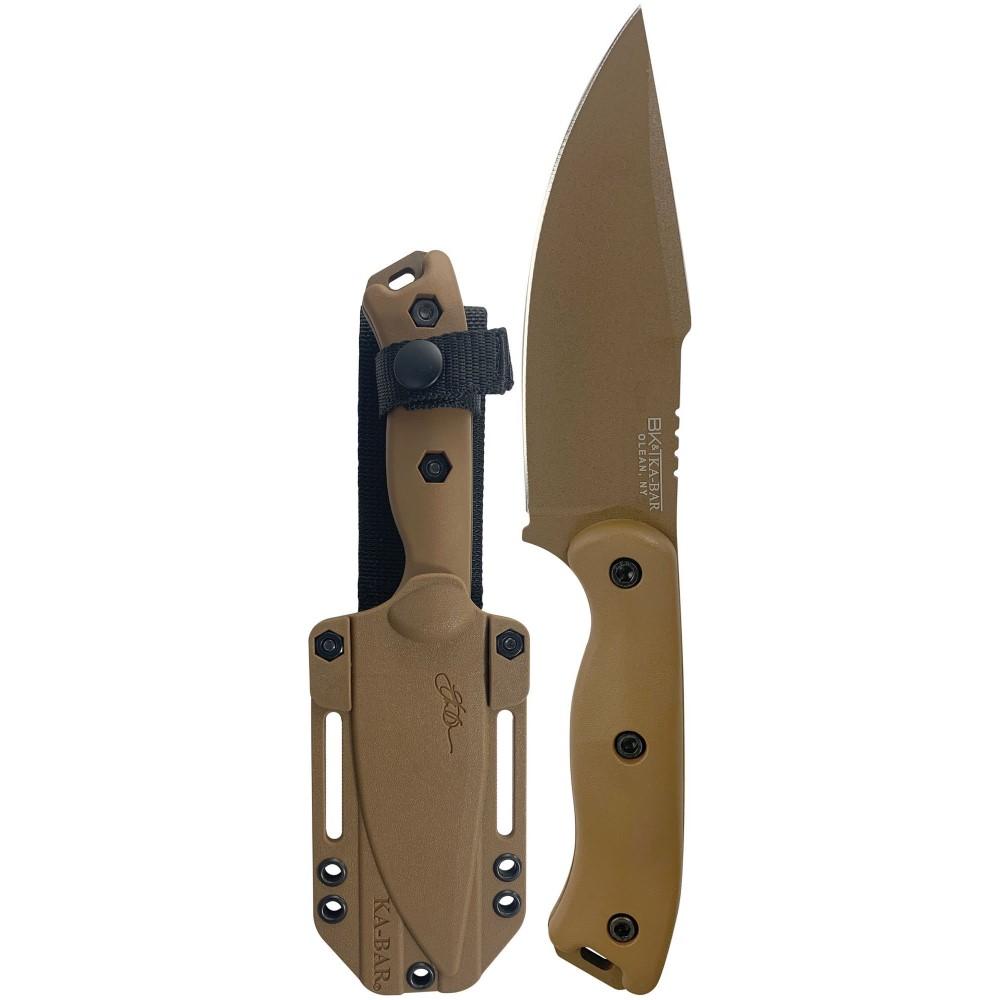 Ka-Bar Becker Harpoon Fixed Knife 4-5/8" Harpoon Blade Brown Picture of Ka-Bar Knives Inc. BECKER HARPOON STR EDGE
