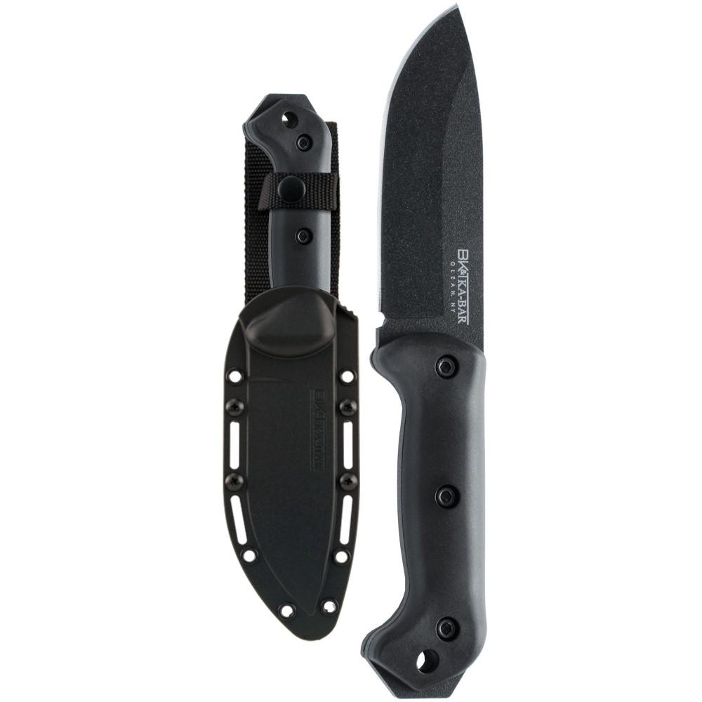 Ka-Bar Becker Companion Fixed Knife 5-1/4" Drop Point Blade Black Picture of Ka-Bar Knives Inc. BECKER CAMPANION STR EDGE