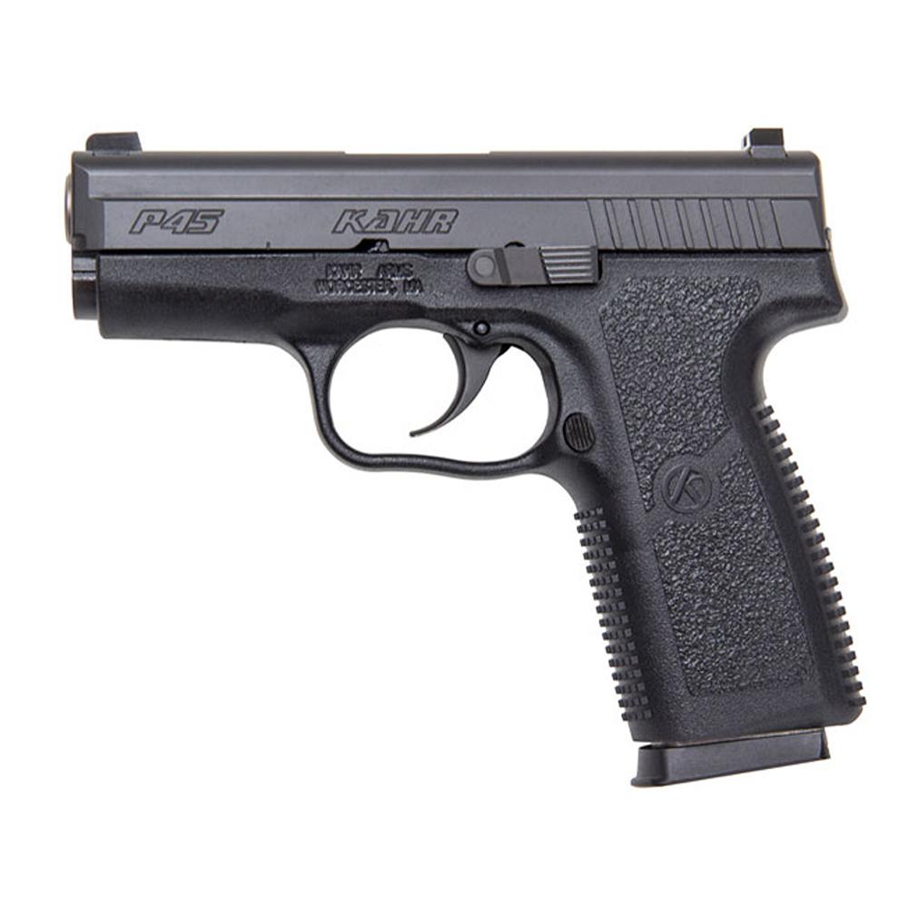 Kahr P45 Handgun .45 Auto 6&7rd Magazines 3.45" Barrel Black Polymer Frame Night Sights CA Compliant Picture of Kahr Arms P45 3.45 bbl blk polymer frame blkd sts W/night sightsCA OK