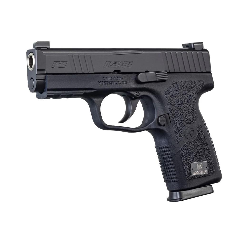Kahr P9-2 Handgun 9mm Luger 7rd Magazines (2) 3.6" Barrel Black with TruGlo Night Sights Picture of Kahr Arms Kahr P9-2 9MM 3.6" BBL Black TruGlo NS 2-7rd mags CA OK
