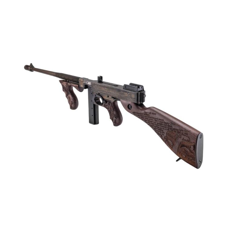 Thompson 1927A1 "Bonnie & Clyde" Carbine .45 Auto 20rd Stick 50rd Drum Magazines 18" Barrel Wood Stock Picture of Kahr Arms Auto-Ordnance 1927A-1 45cal 18'' Brl Bonnie & Clyde 50rd Drum & 20rd Mag