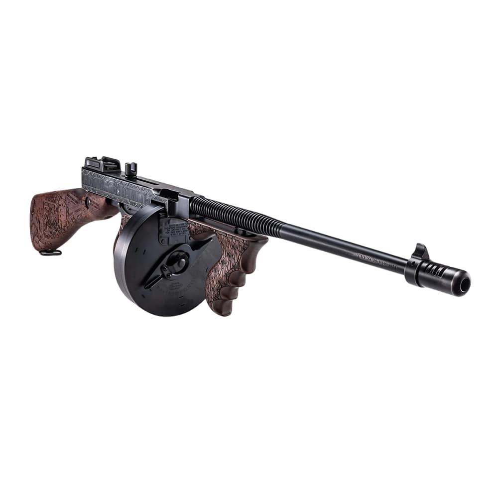 Thompson 1927A1 "Roaring 20's" Carbine .45 Auto 20rd Stick 50rd Drum Magazines 18" Barrel Wood Stock Picture of Kahr Arms Auto-Ordnance 1927A-1 45cal 18'' Brl Roaring 20's 50rd Drum & 20rd Mag