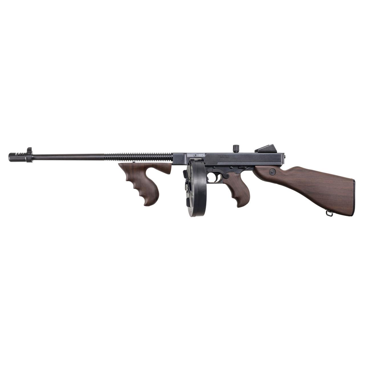 Auto Ordinance 1927A1-1C Light Weight Deluxe Rifle .45 Auto 50rd Drum/20rd Stick Magazine 18"  Barrel Walnut Grain Poly Furniture Picture of Kahr Arms Auto Ord 1927A1-1C Ltwt Dlx 45ACP 50Rd Wlnt Grain Poly Furniture