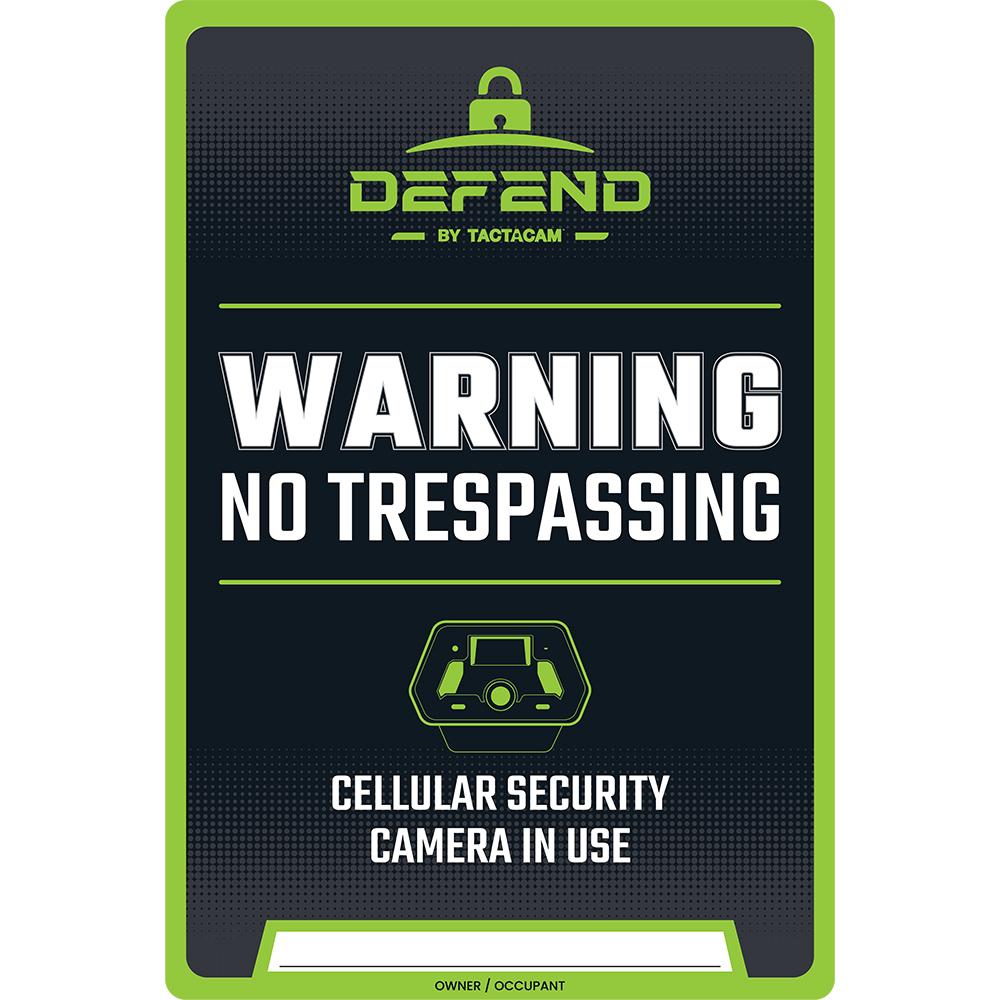 Tactacam Defend No Tresspassing Sign 3/ct Picture of Tactacam - Reveal Hold Co Tactacam Defend No Tresspassing Sign 3PK