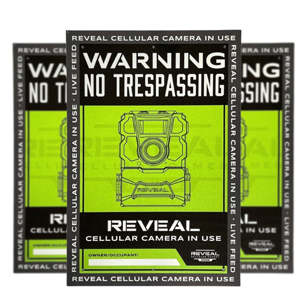 Tactacam No Trespassing Sign 3/ct Picture of Tactacam - Reveal Hold Co Tactacam 3Pk No Trespassing Sign