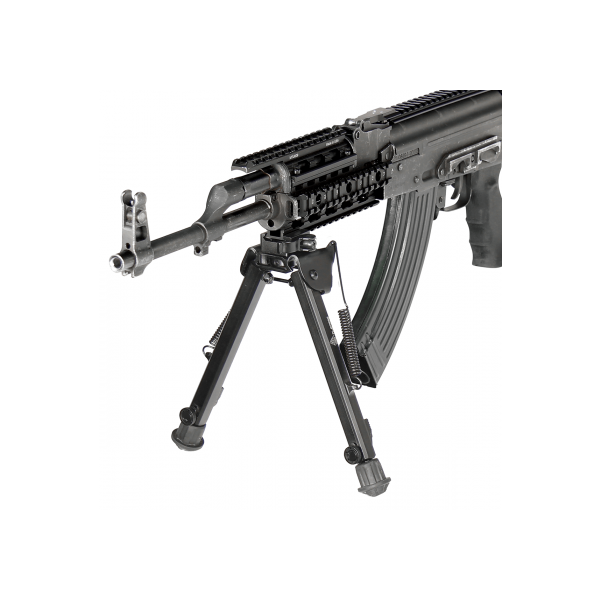 Leapers UTG Super Duty Bipod with QD Lever 8"-12.8" Black Picture of Leapers Inc. UTG SUPER DUTY FL METAL QD BIPOD