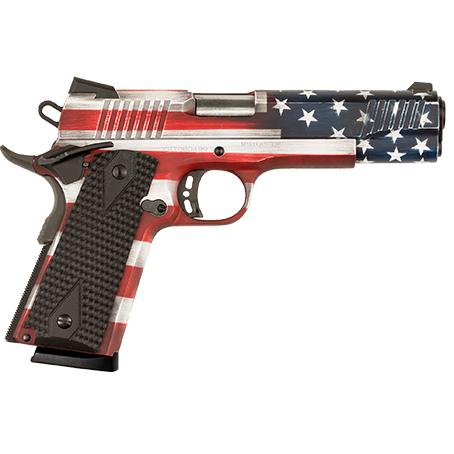 Citadel Red White and Blue Cerakote 1911-A1 8rd Magazine 5" Barrel G10 Grips with Ammo Can Picture of Legacy Sports International CITADEL 45ACP 1911-A1 FSP USA RWB Cera BLK G10 W/ AMMO CAN
