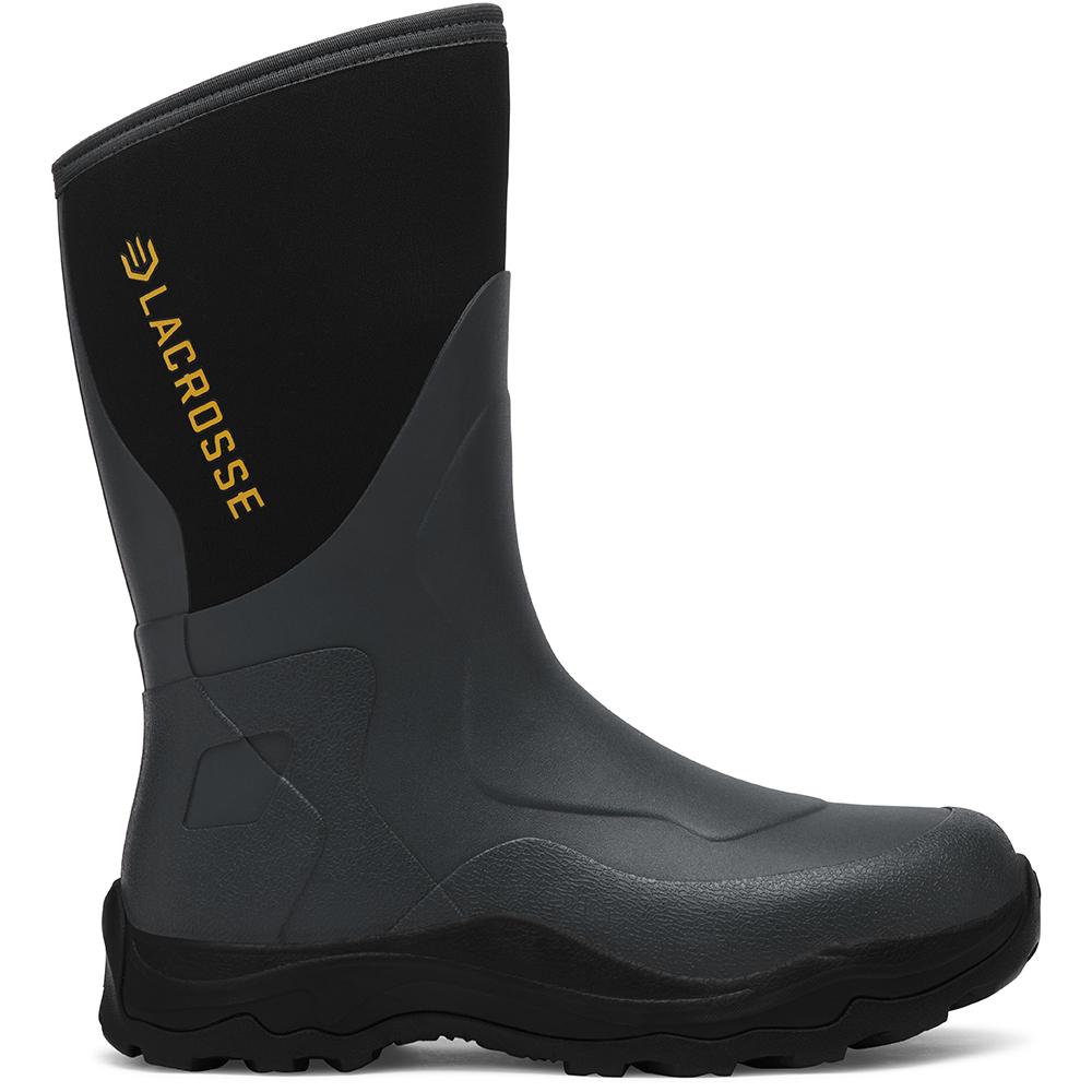 LaCrosse Alpha Agility Field Boot 12" Black/Gray Size 8