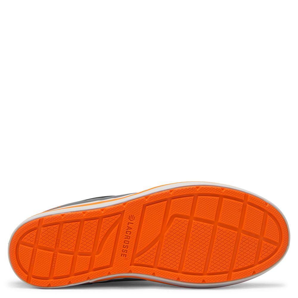 LaCrosse Mens Alpha Deck Boot 6" Grey/Orange Size 11 Picture of Lacrosse Footwear Inc. Lacrosse Alpha Deck Boot 6'' Gray/Orange Size 11