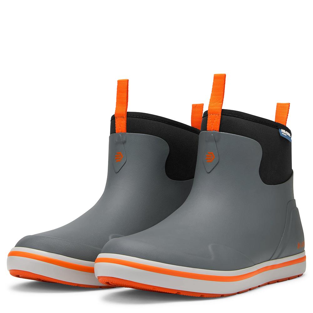 LaCrosse Mens Alpha Deck Boot 6" Grey/Orange Size 11 Picture of Lacrosse Footwear Inc. Lacrosse Alpha Deck Boot 6'' Gray/Orange Size 11