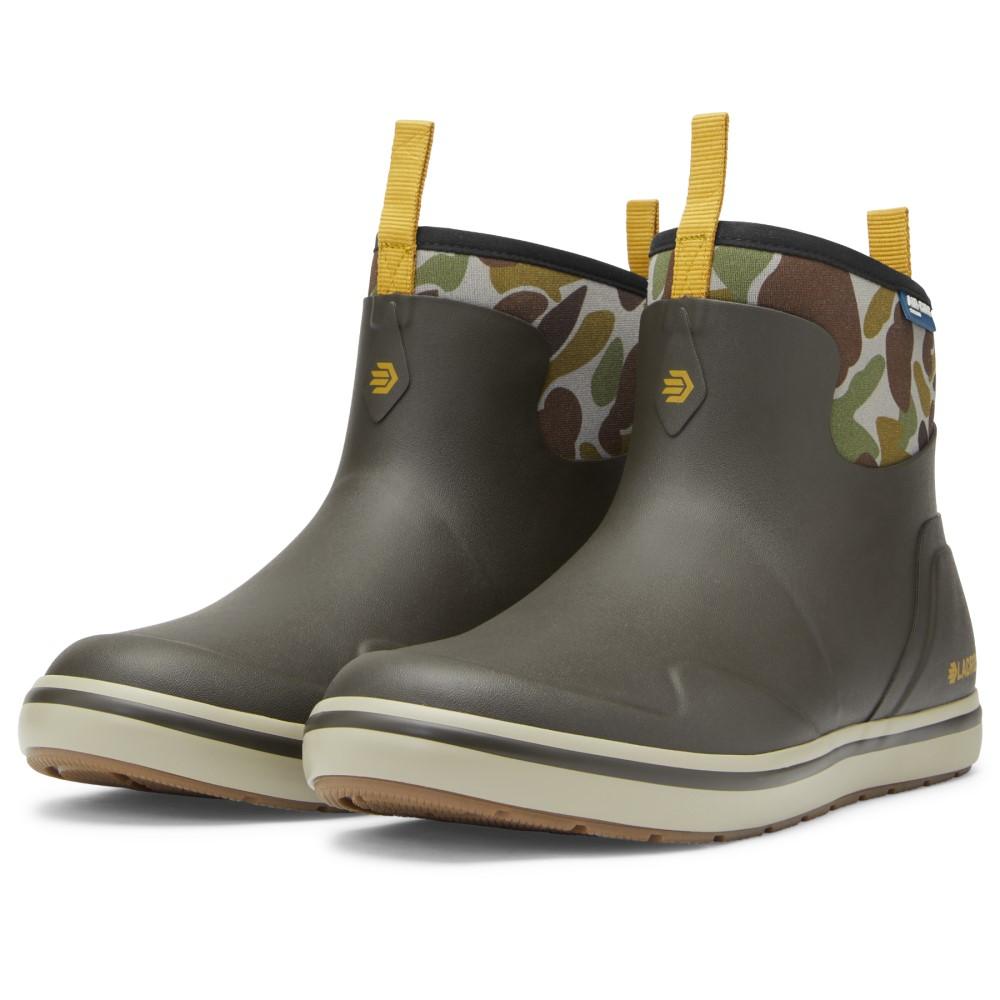 LaCrosse Mens Alpha Deck Boot 6" Olive/Camo Size 12 Picture of Lacrosse Footwear Inc. LaCrosse Mens Alpha Deck Boot 6" Black Olive/Camo Size 12