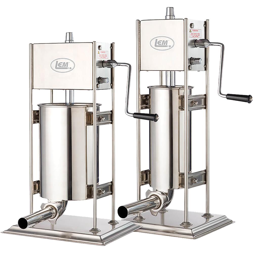 LEM Products Big Bite Dual Gear Vertical Sausage Stuffer - 25 lb. Picture of LEM Products LEM Products Big Bite 25lb Stainless Steel Vertical w/2 Speeds
