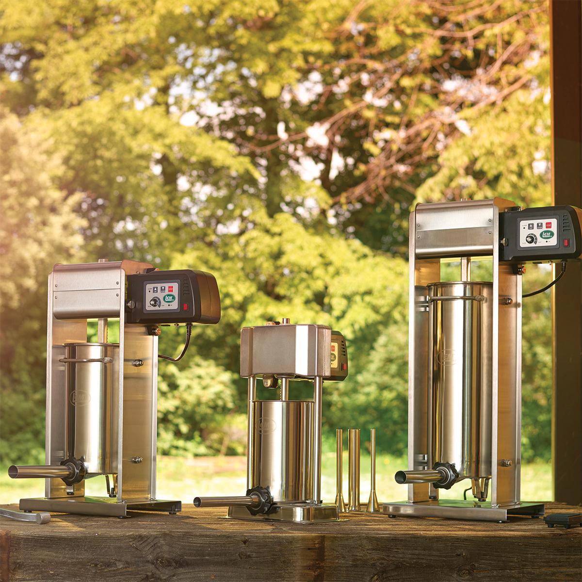 LEM Products Big Bite Motorized Sausage Stuffers - 30 lb. Picture of LEM Products LEM Products Big Bite 30lb w/Motor & 4 Stainless Steel Tubes