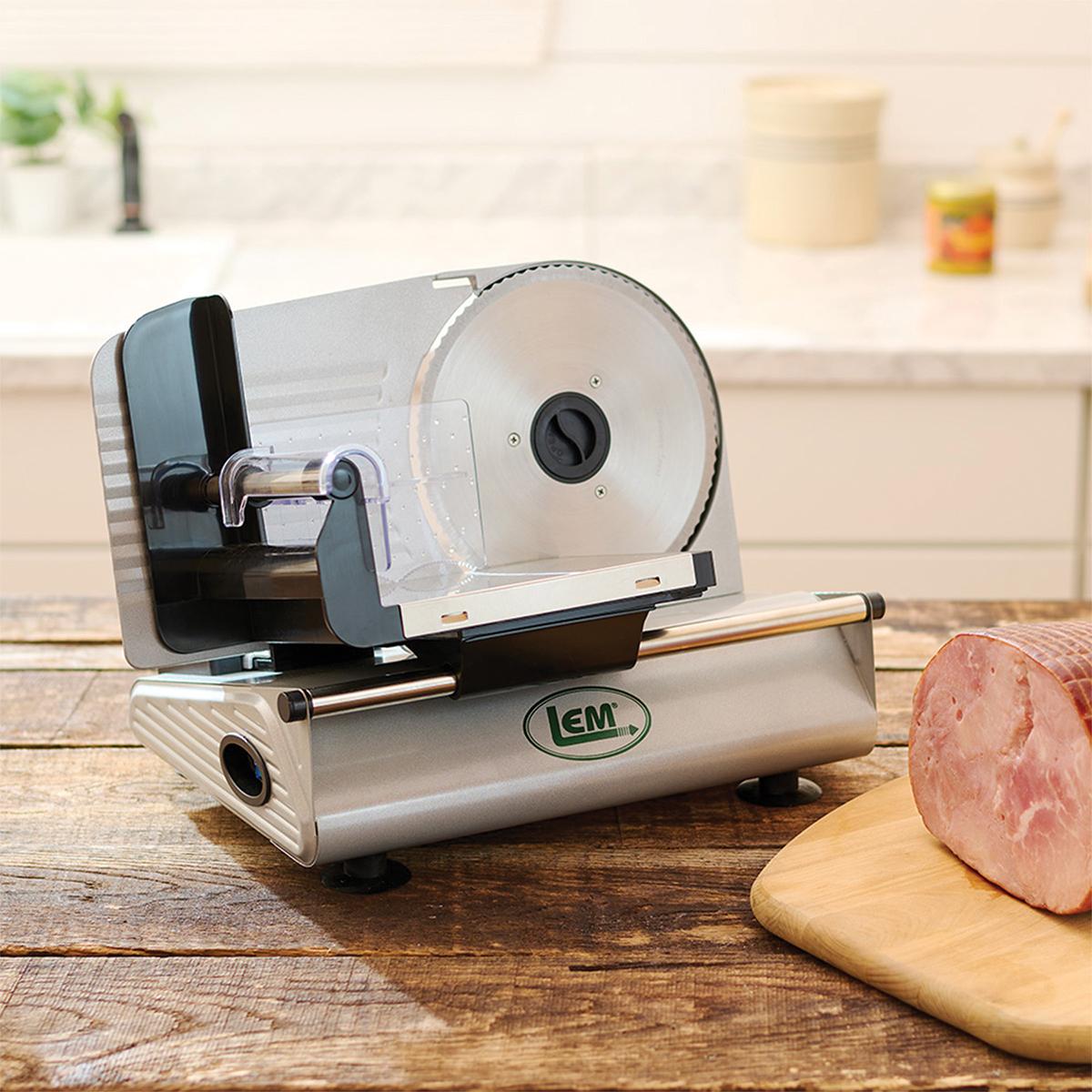 LEM Products 7.5" Belt Driven Meat Slicer w/Blade Picture of LEM Products LEM Products 7.5 Belt Driven Slicer