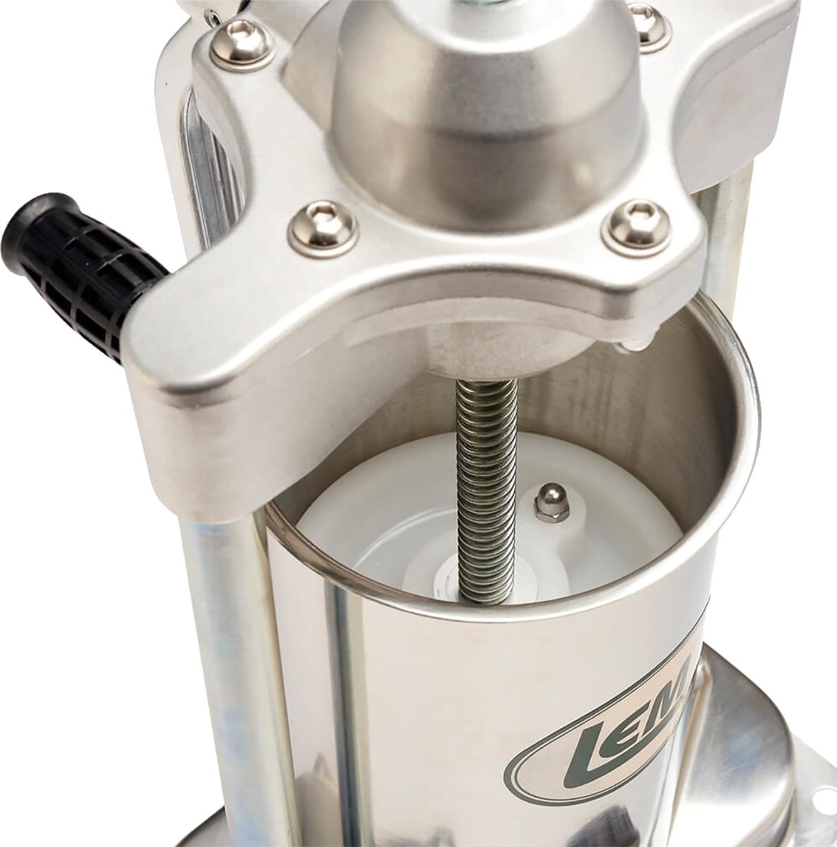 LEM Products Mighty Bite Vertical Sausage Stuffer - 5lb. Picture of LEM Products LEM Products Mighty Bite 5lb Vert SS Stuffer w/Gear Box & New Style Gear
