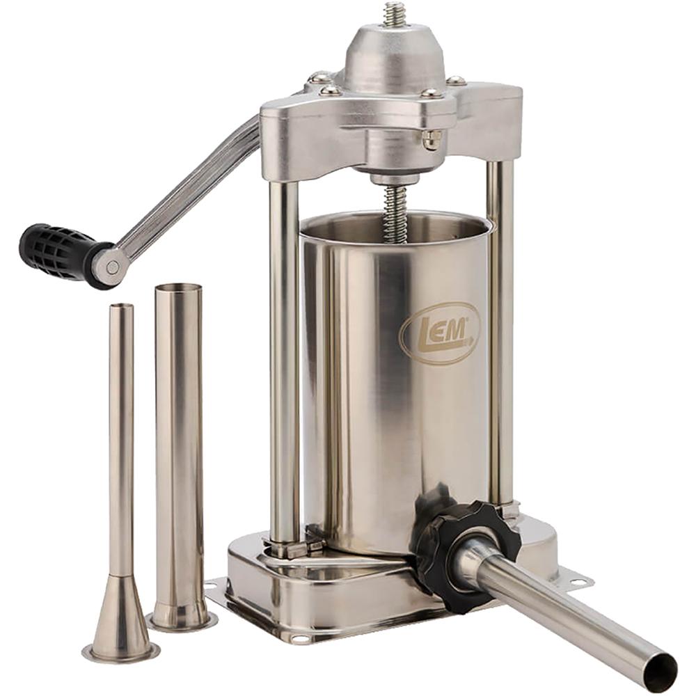 LEM Products Mighty Bite Vertical Sausage Stuffer - 15lb. Picture of LEM Products LEM Products Mighty Bite 15lb Vertical SS w/ New Gear Box