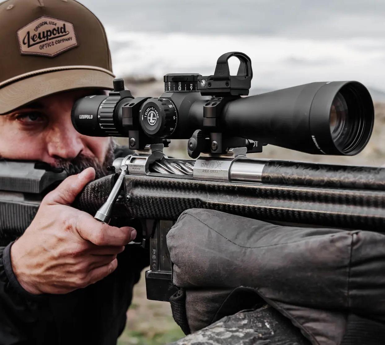 Leupold Mark 4HD Rifle Scope 4.5-18x52 34mm FFP PR2-Mil Black Picture of Leupold & Stevens Inc. Mark 4HD 4.5-18x52 (34mm) M5C3 Side Focus FFP PR2-Mil