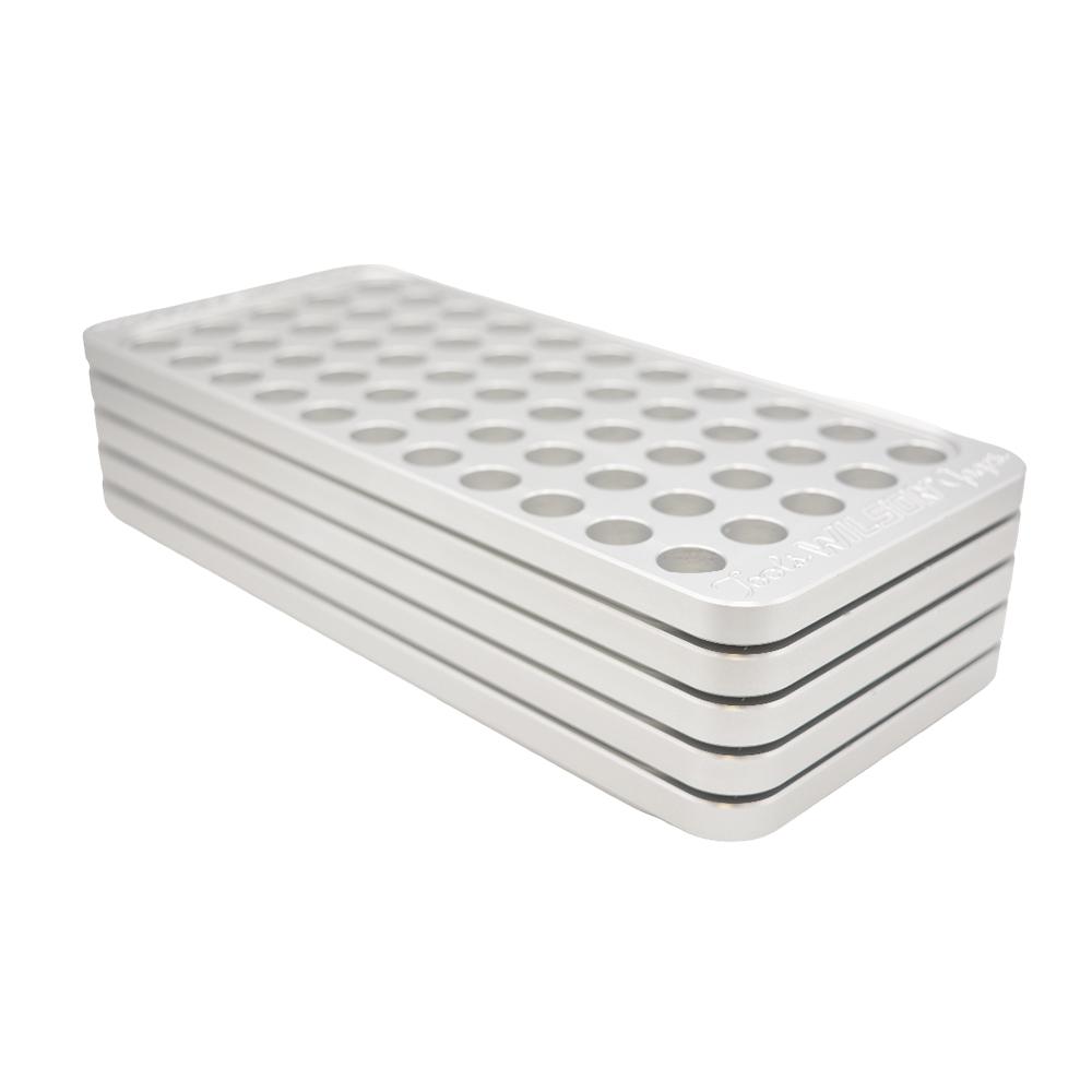 L.E. Wilson Billet Aluminum Reloading Tray .440" 55 Hole Picture of L.E. Wilson Wilson Billet Aluminum Reloading Tray 55-.440 Head