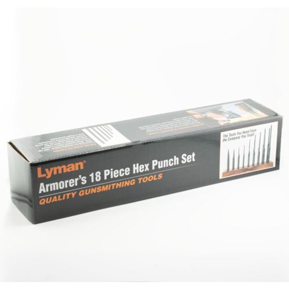 Lyman Armorers 18 Piece Hex Punch Set with Stand Picture of Lyman Lyman Armorer?s 18 Piece Hex Punch Set with Stand