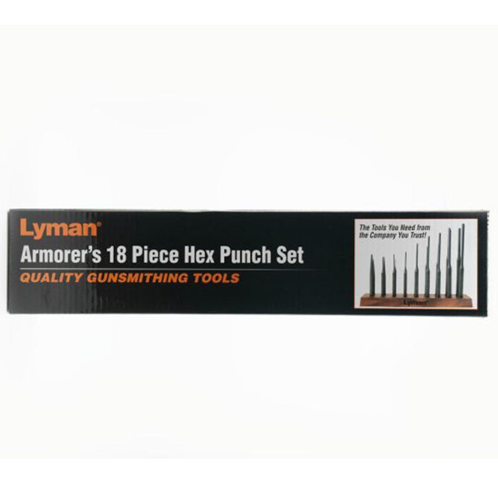 Lyman Armorers 18 Piece Hex Punch Set with Stand Picture of Lyman Lyman Armorer?s 18 Piece Hex Punch Set with Stand